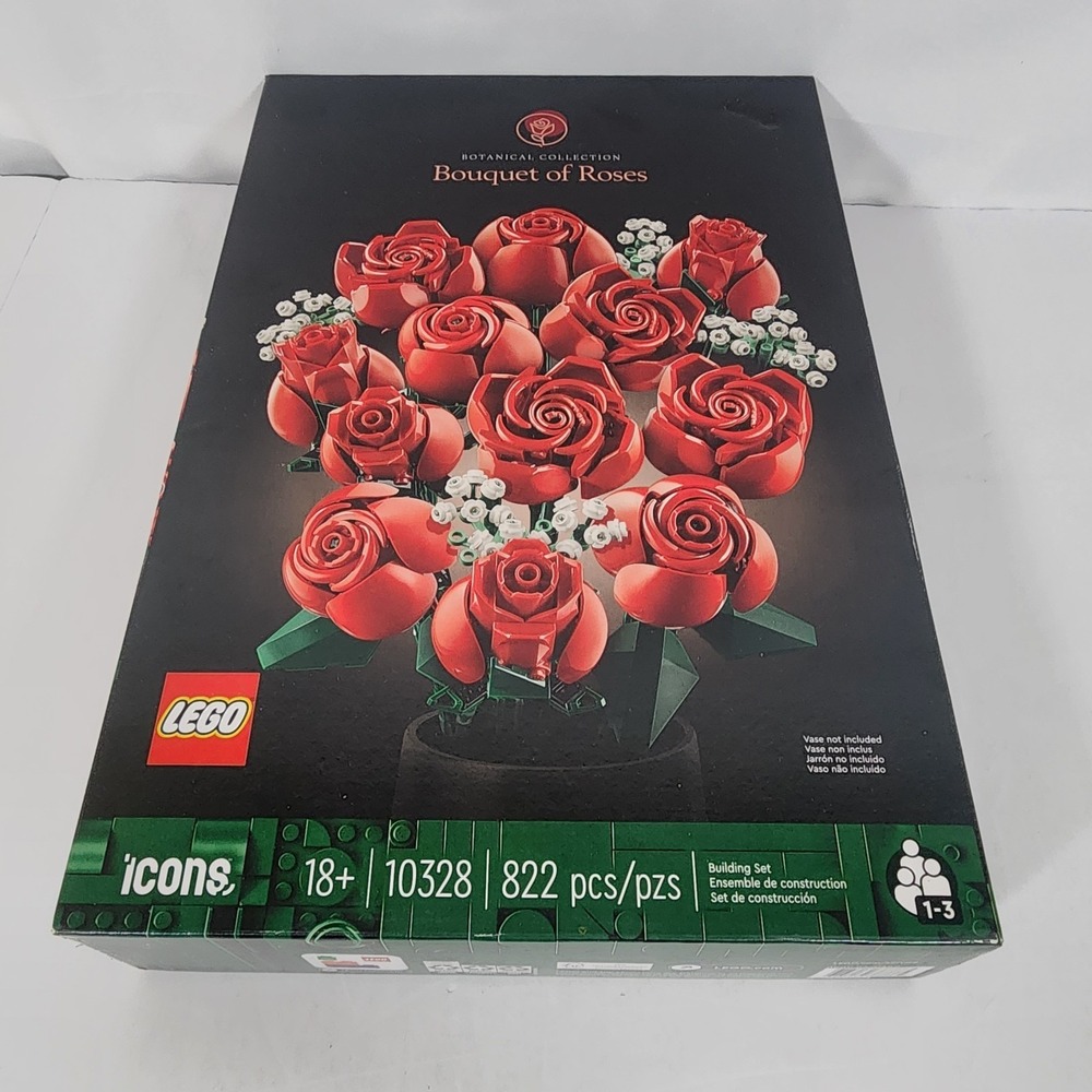 LEGO Icons Botanical Collection Bouquet of Roses 10328 New Sealed 822 PCS